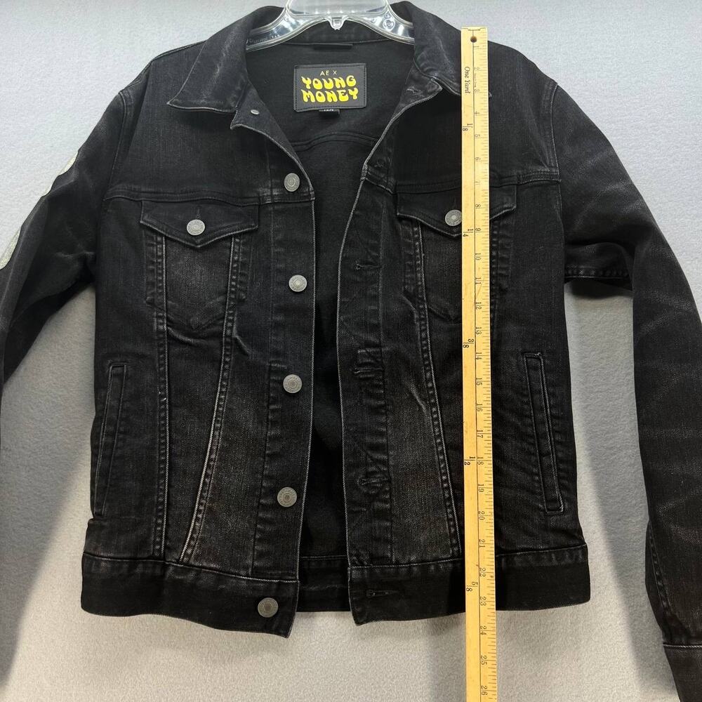 AE X Young Money Unisex Black Denim Jacket - Picture 8 of 15